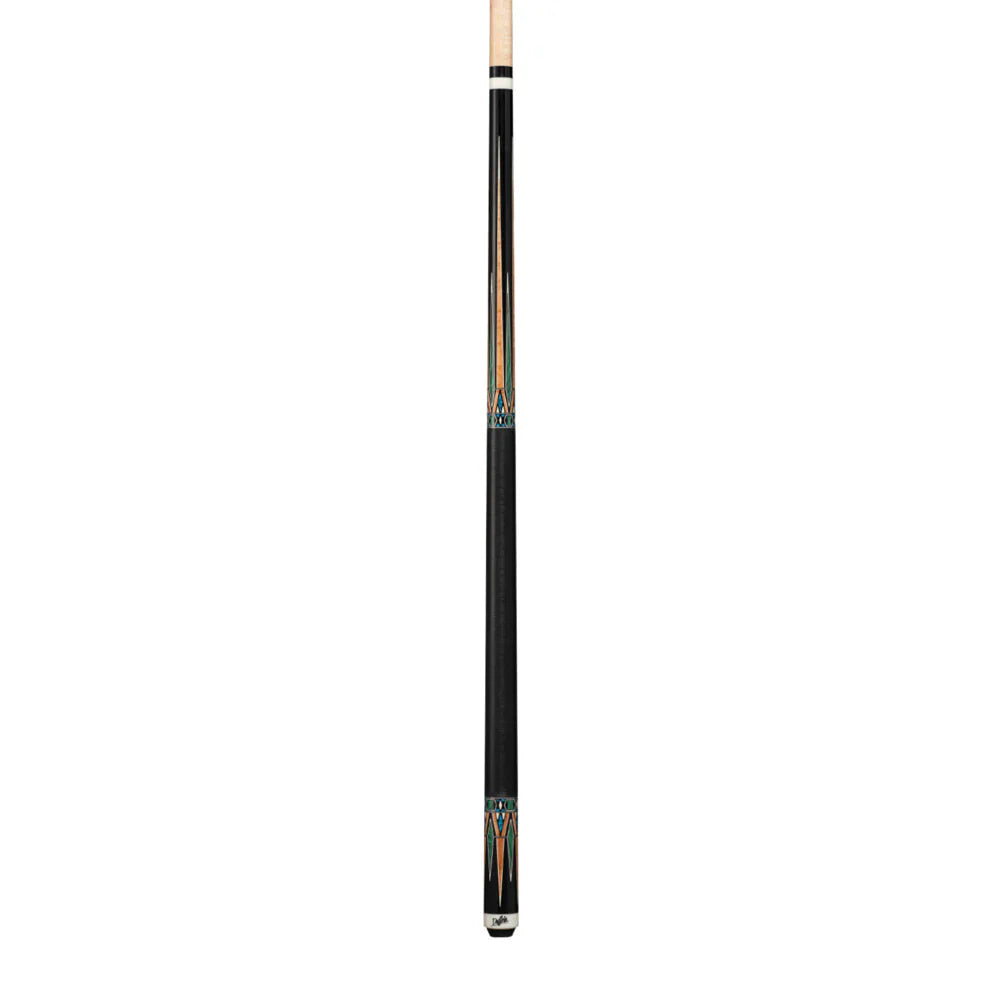 Dufferin Black & Green Malachite Cue With Black Linen Wrap