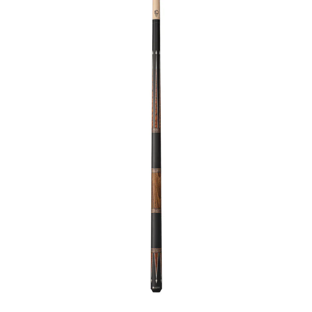 Lucasi Custom Matte Black & Snakewood/Zebrawood Wrapless Cue - Image 3