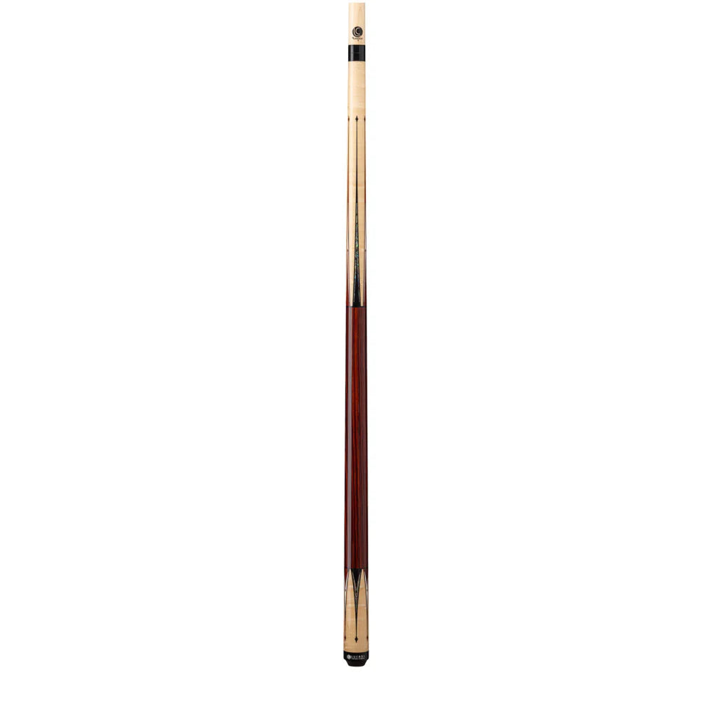 Lucasi Custom Natural Birdseye Maple & Black/White Mother of Pearl Inlays Wrapless Cue
