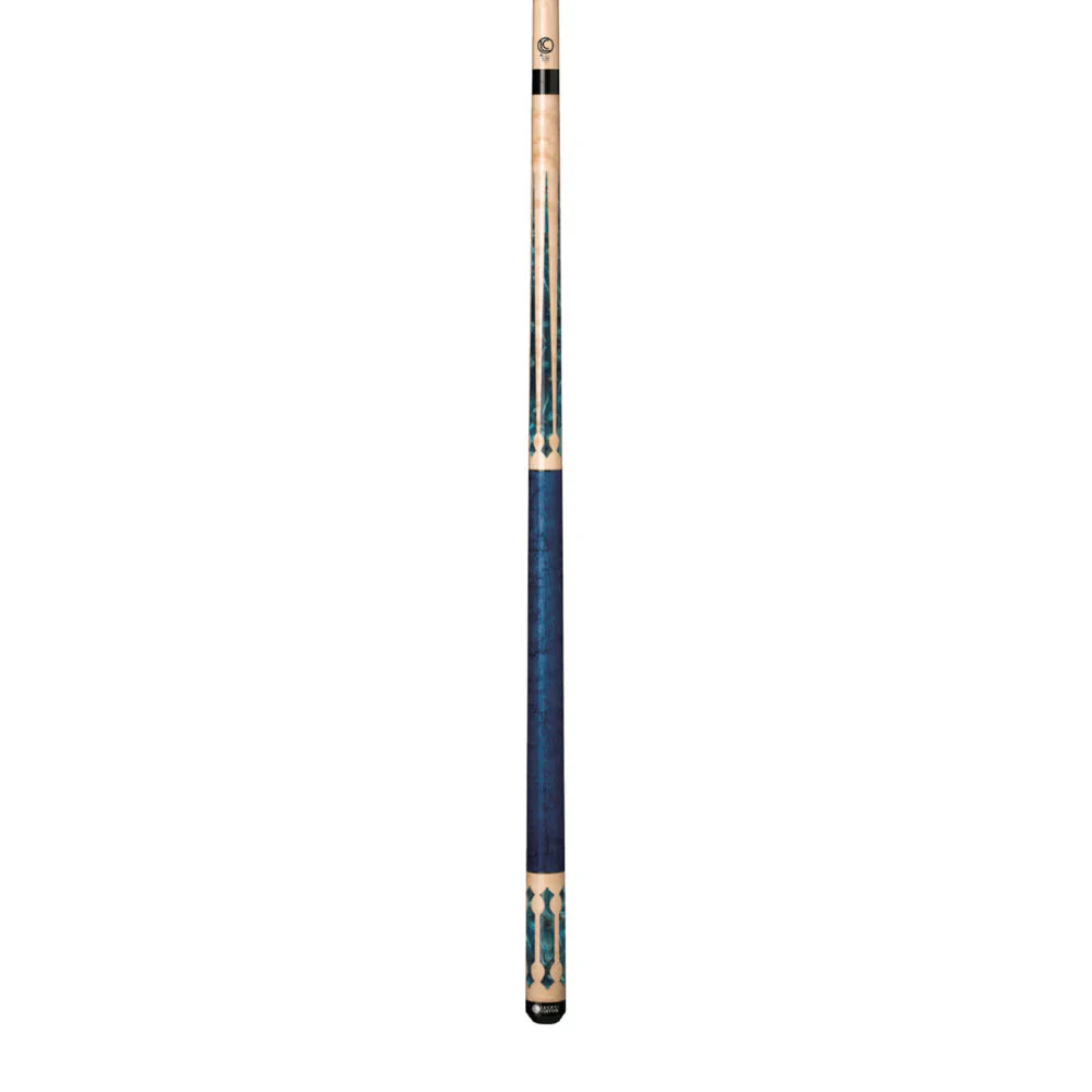 Lucasi Custom Natural Birdseye/Teal Stained Curly Maple Wrapless Cue - Image 3