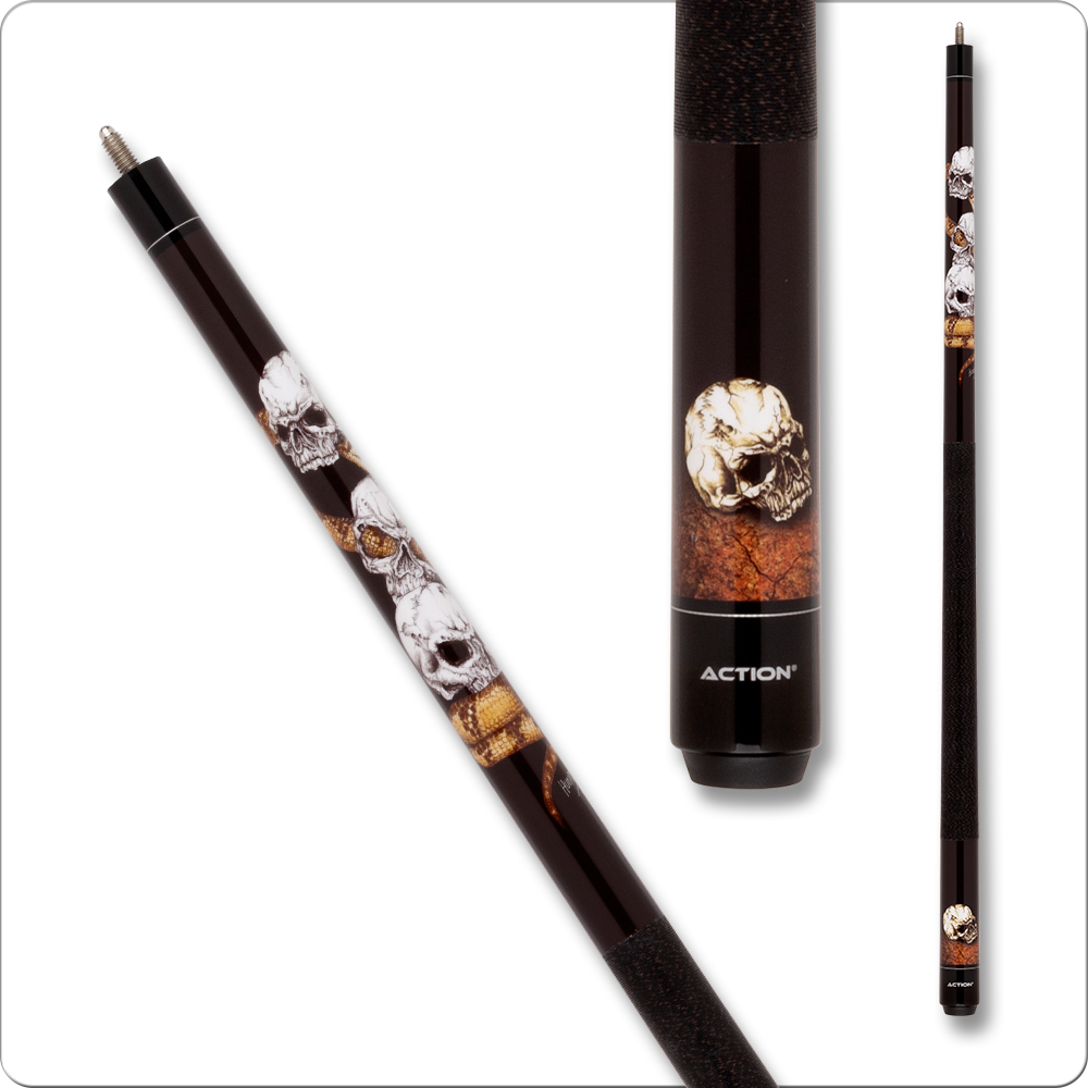 Action Adventure ADV120 Skulls Pool Cue - Wrap