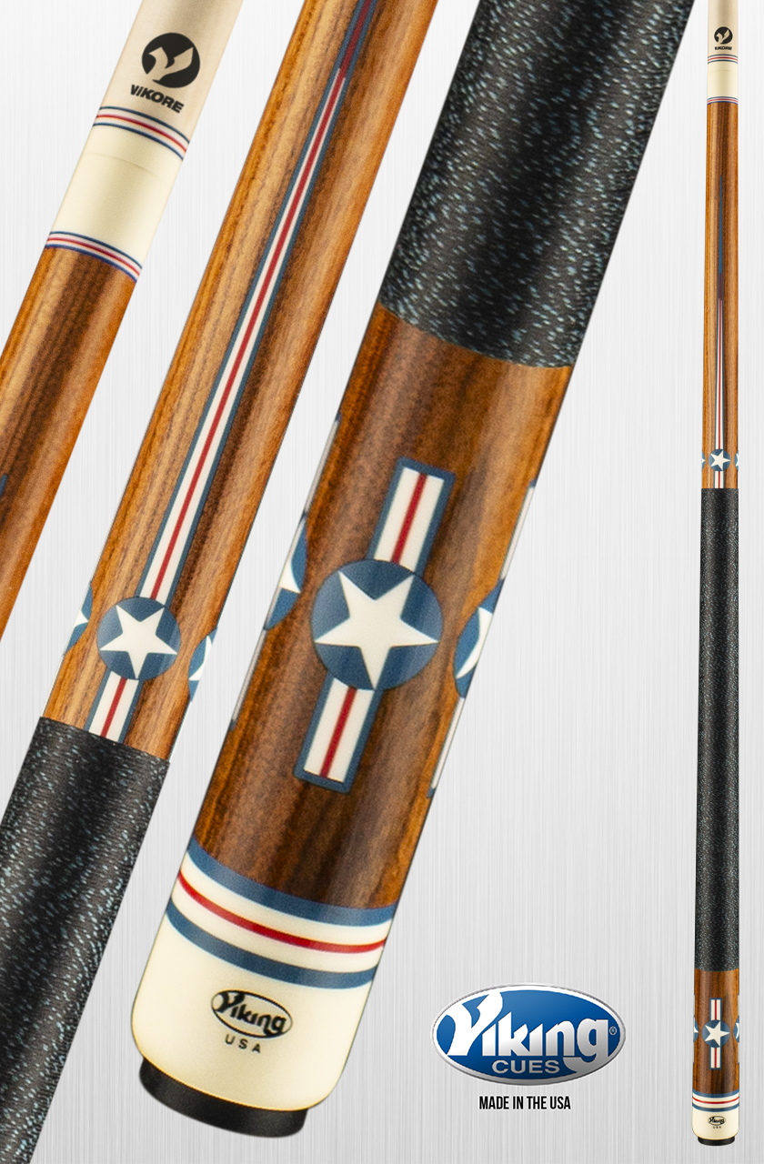 Viking Cue Defender series close up and full view of cue