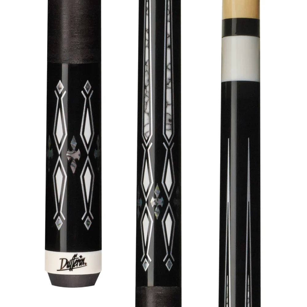 Dufferin Black & White Cue With Black Linen Wrap