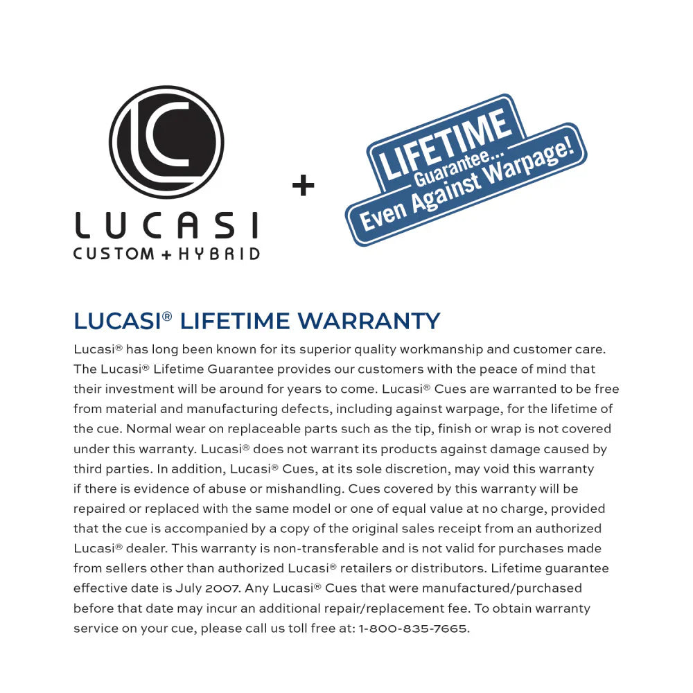 Lucasi lifetime warranty