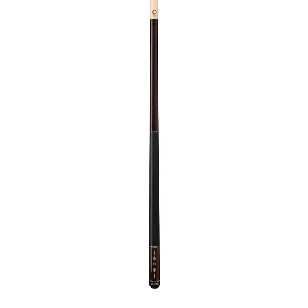 Lucasi Custom Black Palm & Bocote/White Recon Cue with Black Linen Wrap