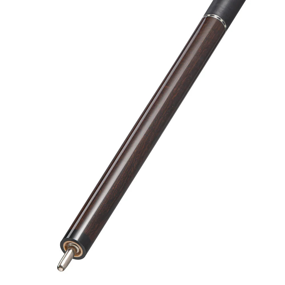 Lucasi Custom Black Palm & Bocote/White Recon Cue with Black Linen Wrap