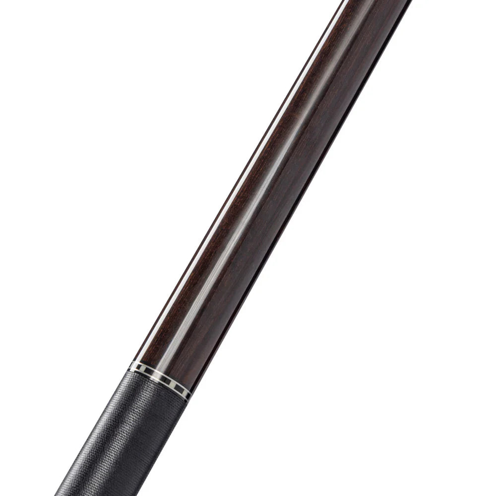 Lucasi Custom Black Palm & Bocote/White Recon Cue with Black Linen Wrap