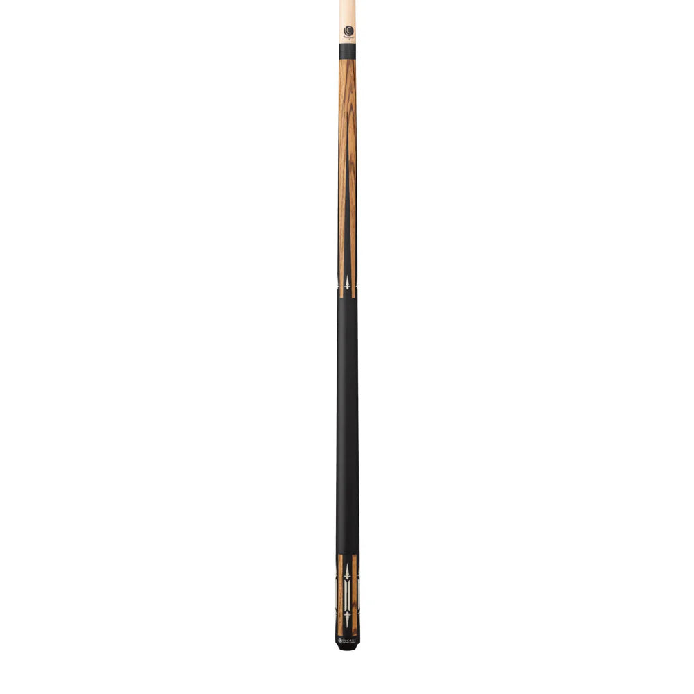 Lucasi Custom Matte Zebrawood & Black/White Inlays Wrapless Cue