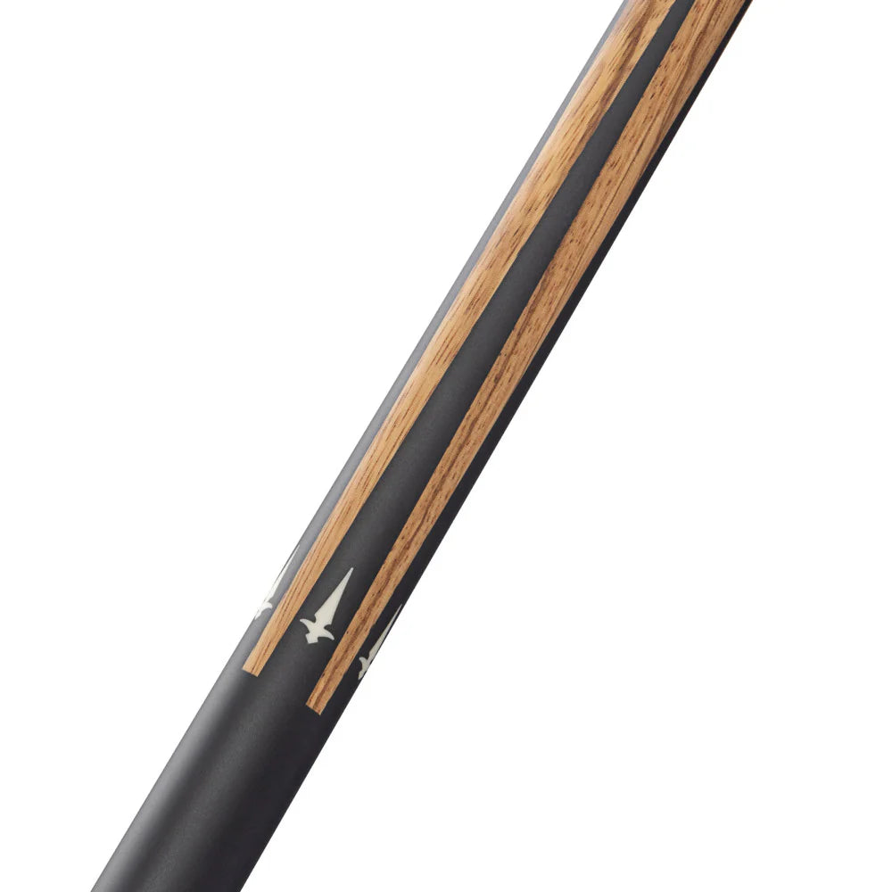 Lucasi Custom Matte Zebrawood & Black/White Inlays Wrapless Cue