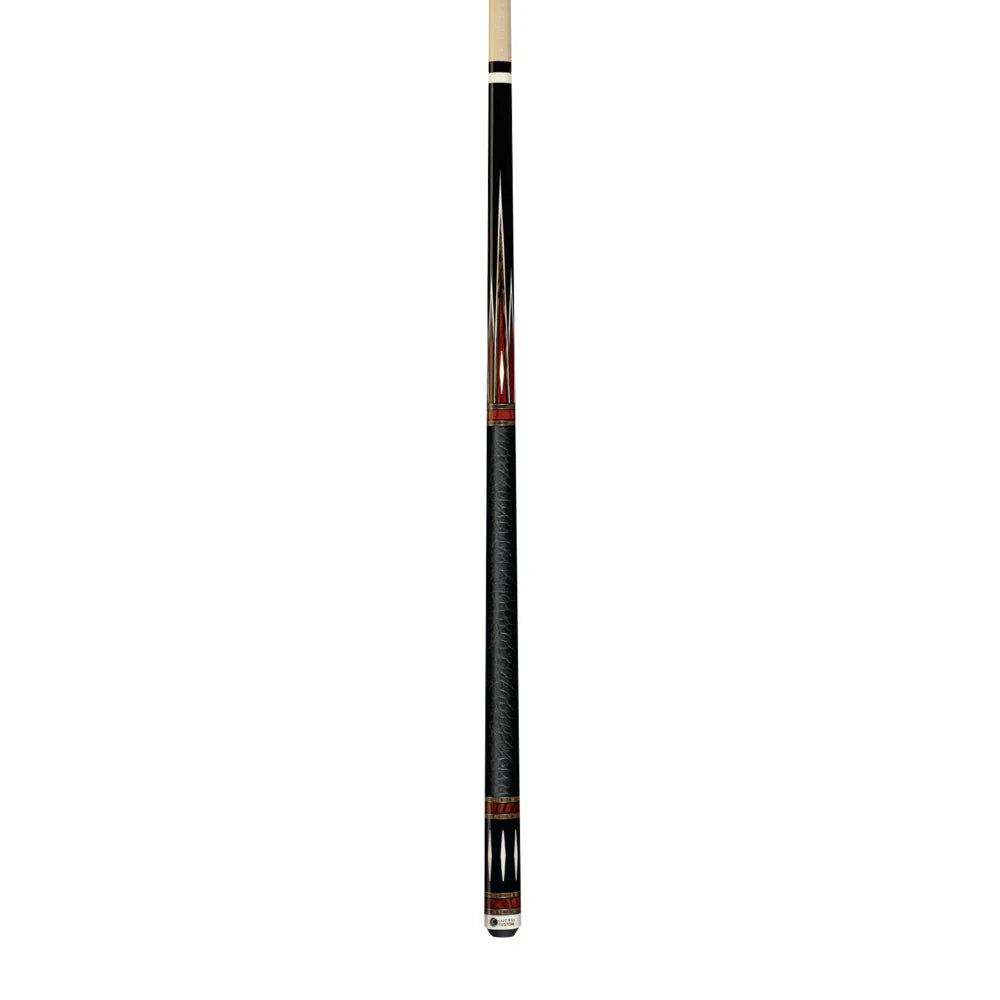 Bocote Cue With Embossed Leather Wrap