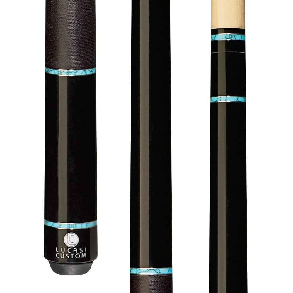 Lucasi Custom Midnight Black & Turquoise Recon Cue