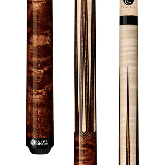 Lucasi Custom Walnut Stained Maple Sneaky Pete Wrapless Cue