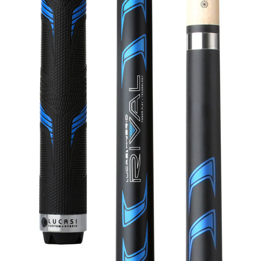 Lucasi Hybrid Rival Black & Metallic Blue Matte Finish Cue