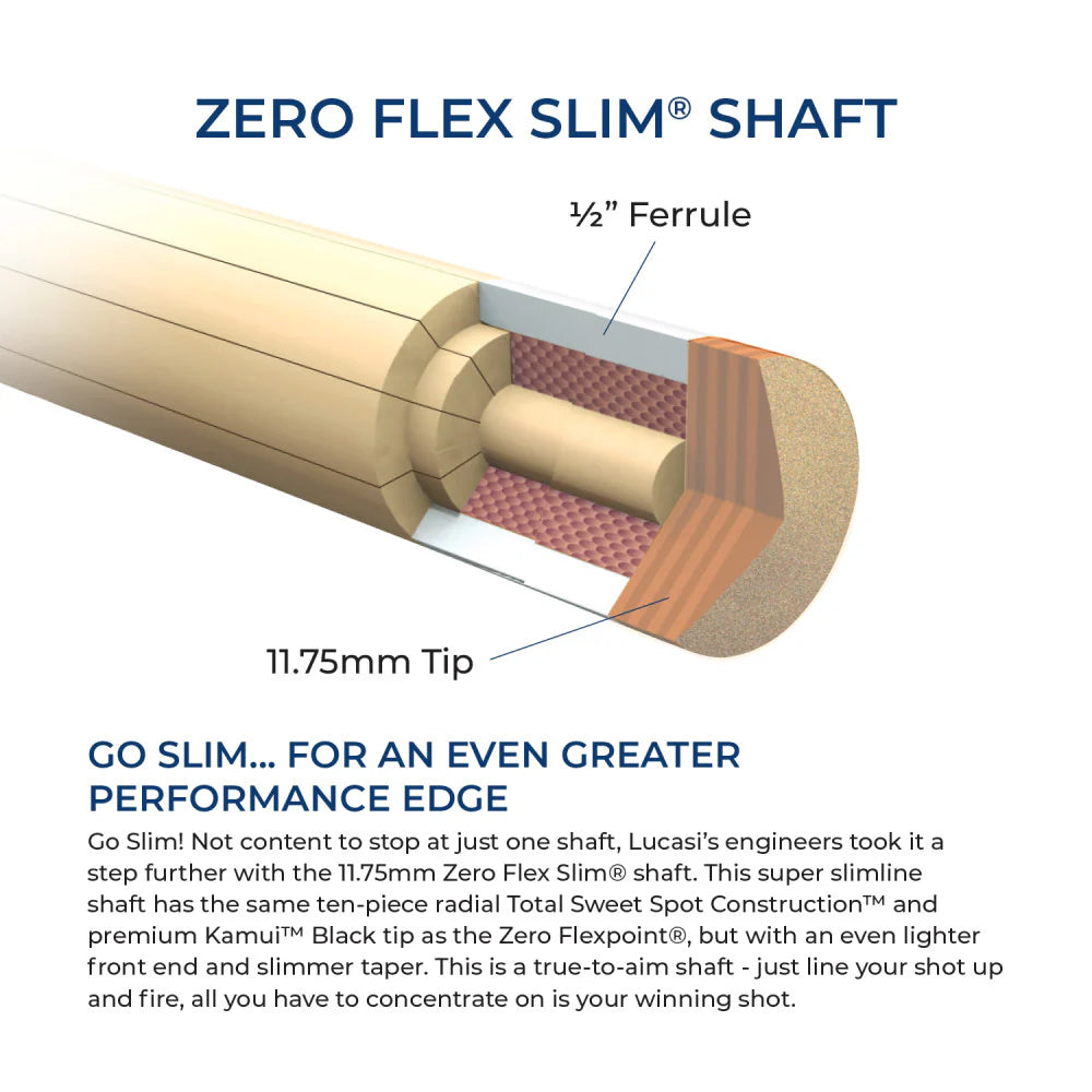 Lucasi Hybrid Zero Flex Slim 10-Splice 11.75mm Uni-Loc Shaft - 3mm Metal Ring
