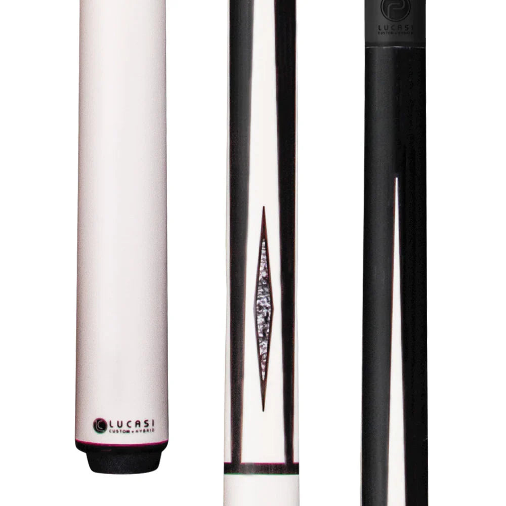 Lucasi Pinnacle Matte White/Black Cue