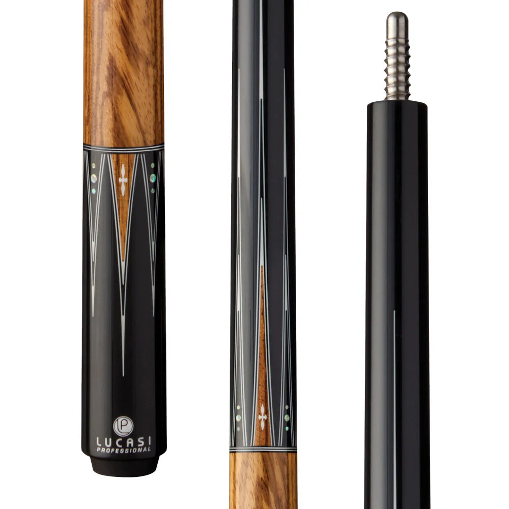Lucasi Pro OD Series - Zebrawood Cue Butt - Radial
