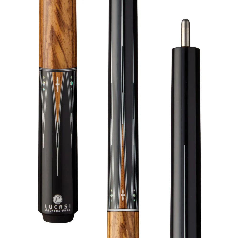 Lucasi Pro OD Series - Zebrawood Cue Butt - Uni-Loc
