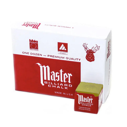 Master Billiard Chalk - 12 Count - Gold