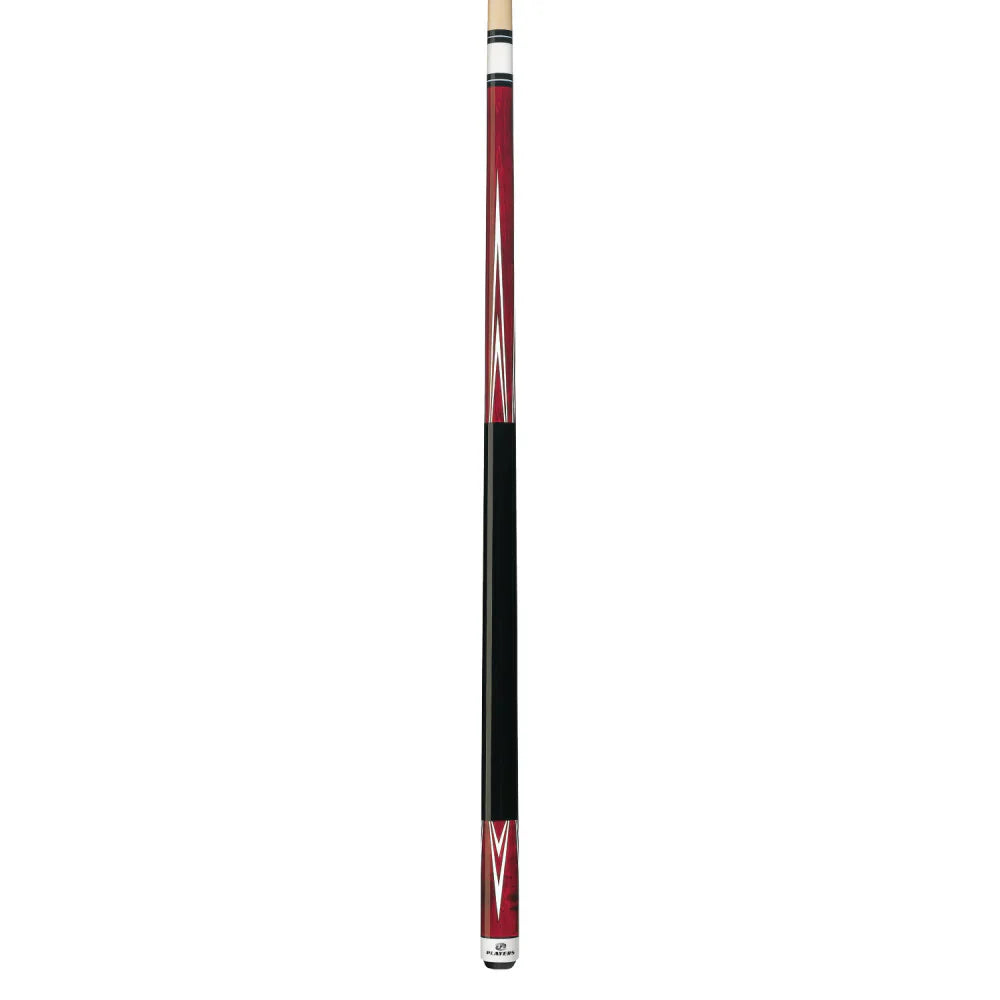 Players 4 Point Crimson Wrapless Cue