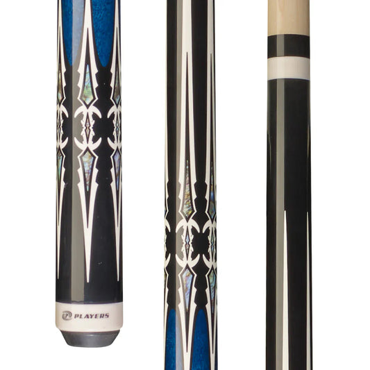 Players Black & Blue Wrapless Cue