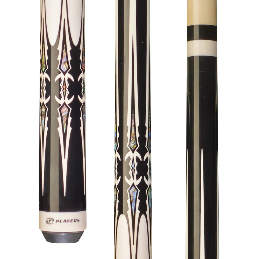 Players Black & White Wrapless Cue