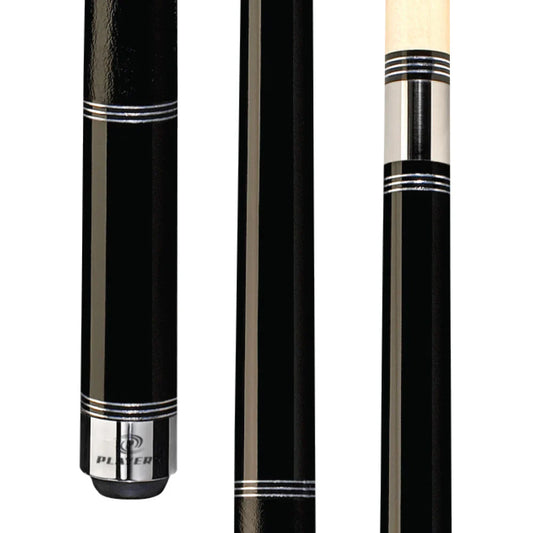 Players Black Cue With Faux Leather Wrap