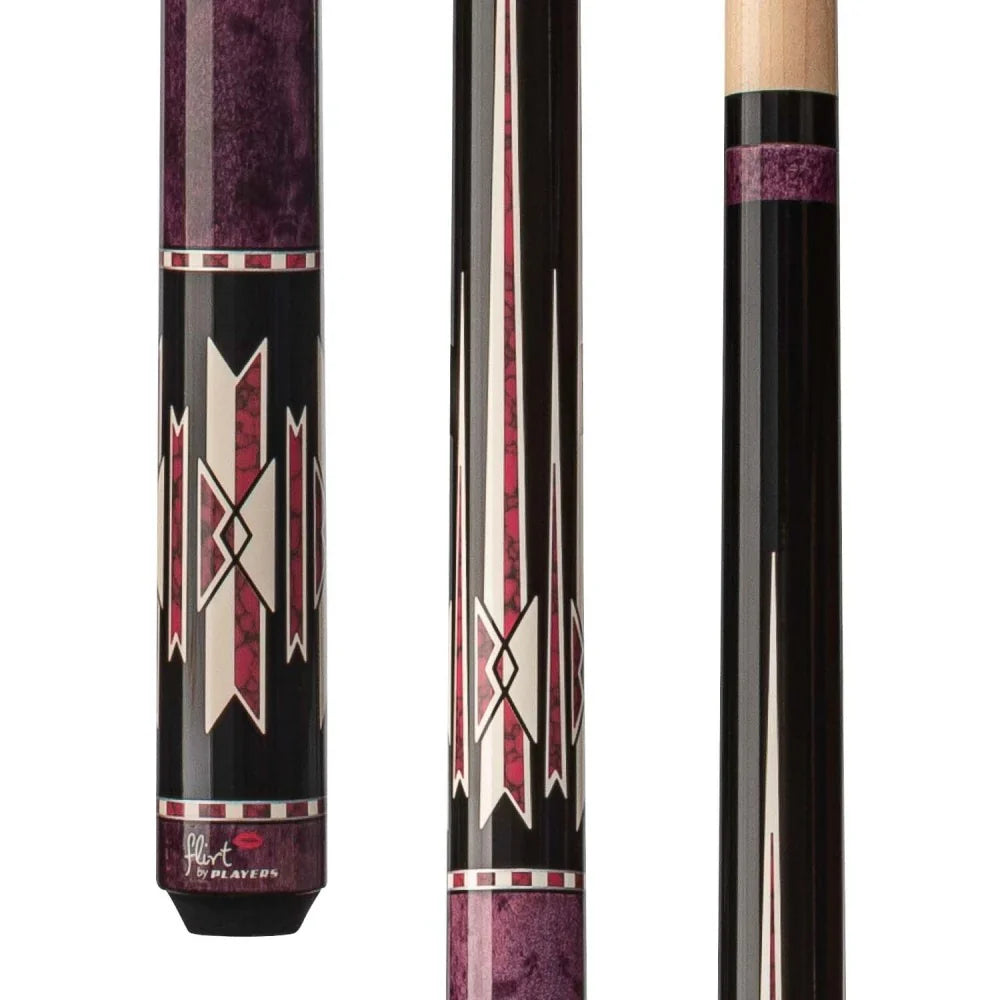 Players Black With Pink Recon Wrapless Cue