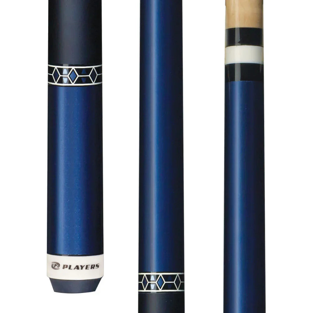 Players Brilliant Blue Gloss Wrapless Cue