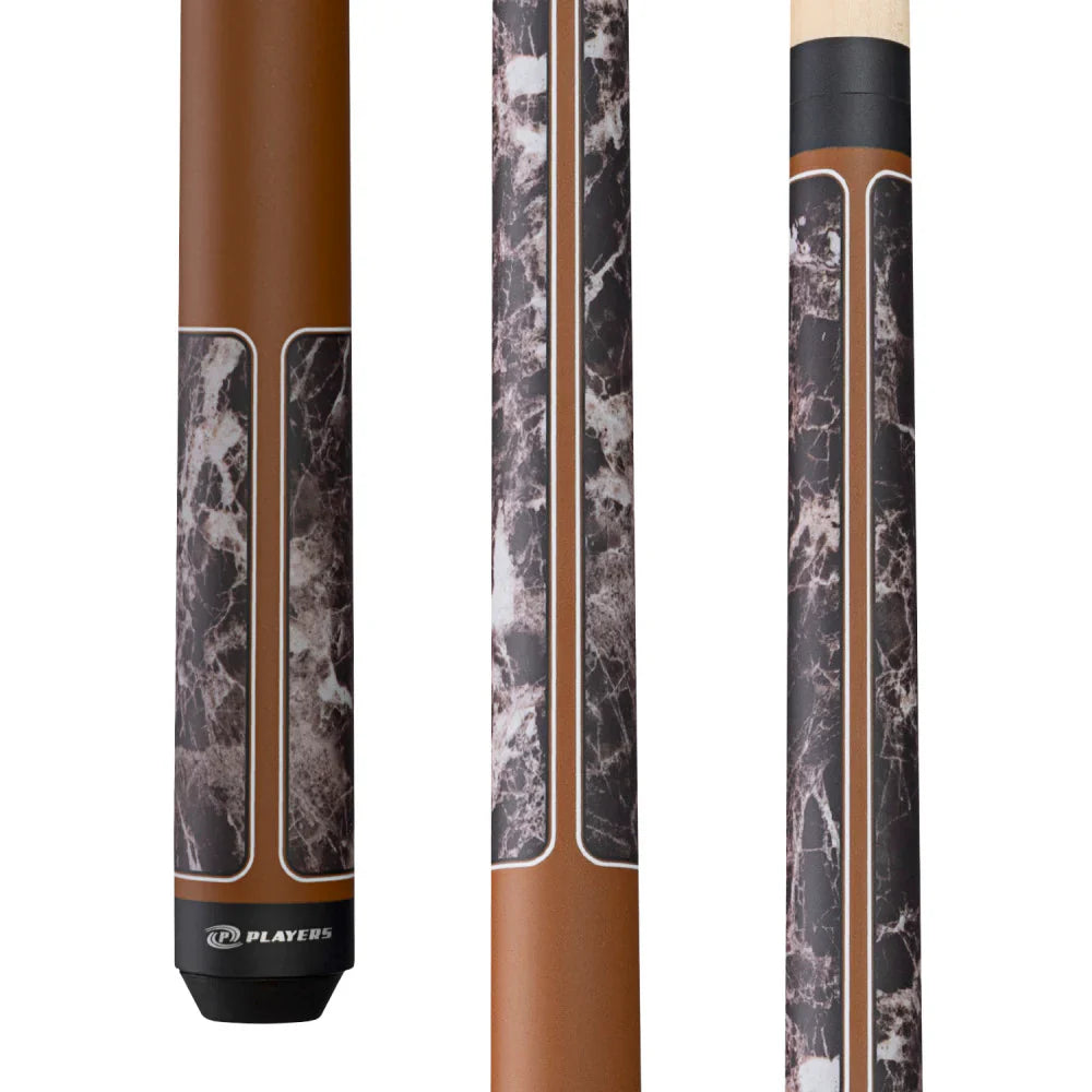 Players Brown Marble With Matte Brown Wrapless Cue