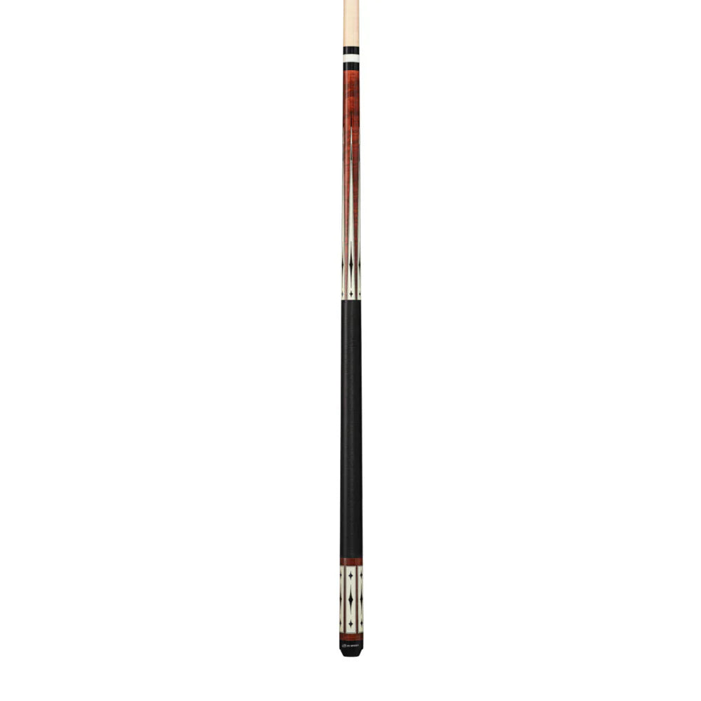 Players Curly Maple & White/Blue Diamond Cue With Black Linen Wrap