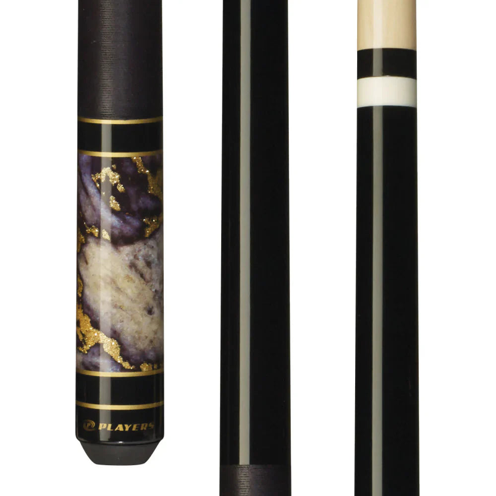 Players Obsidian Grey Cue With Black Linen Wrap