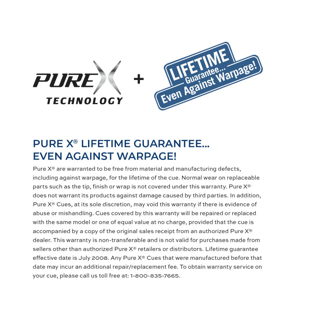 Pure X Lifetime guarantee