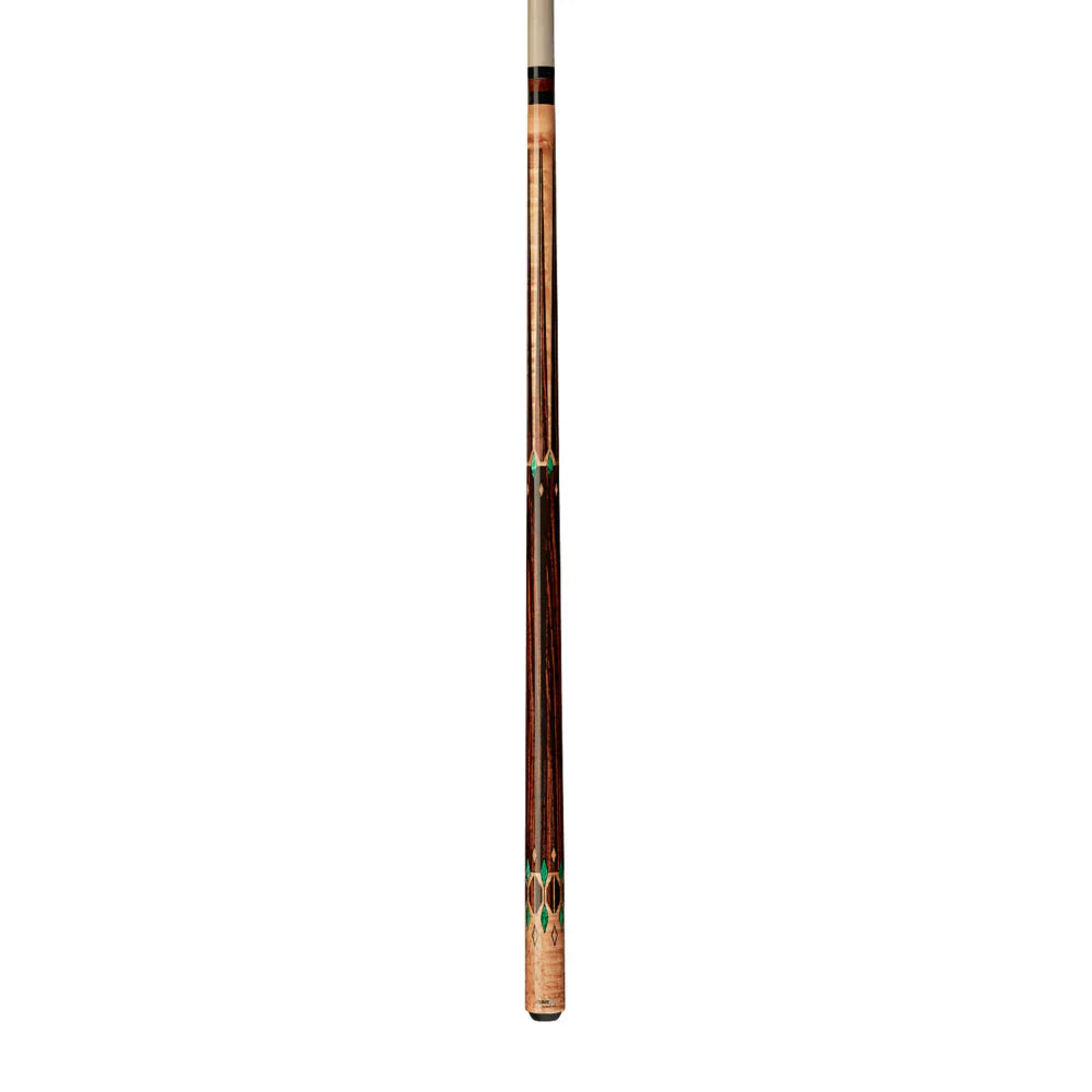 Cocobolo & Green Malachite Wrapless Cue