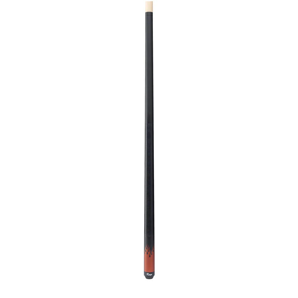 Rage Black Flames Cue with Black Linen Wrap