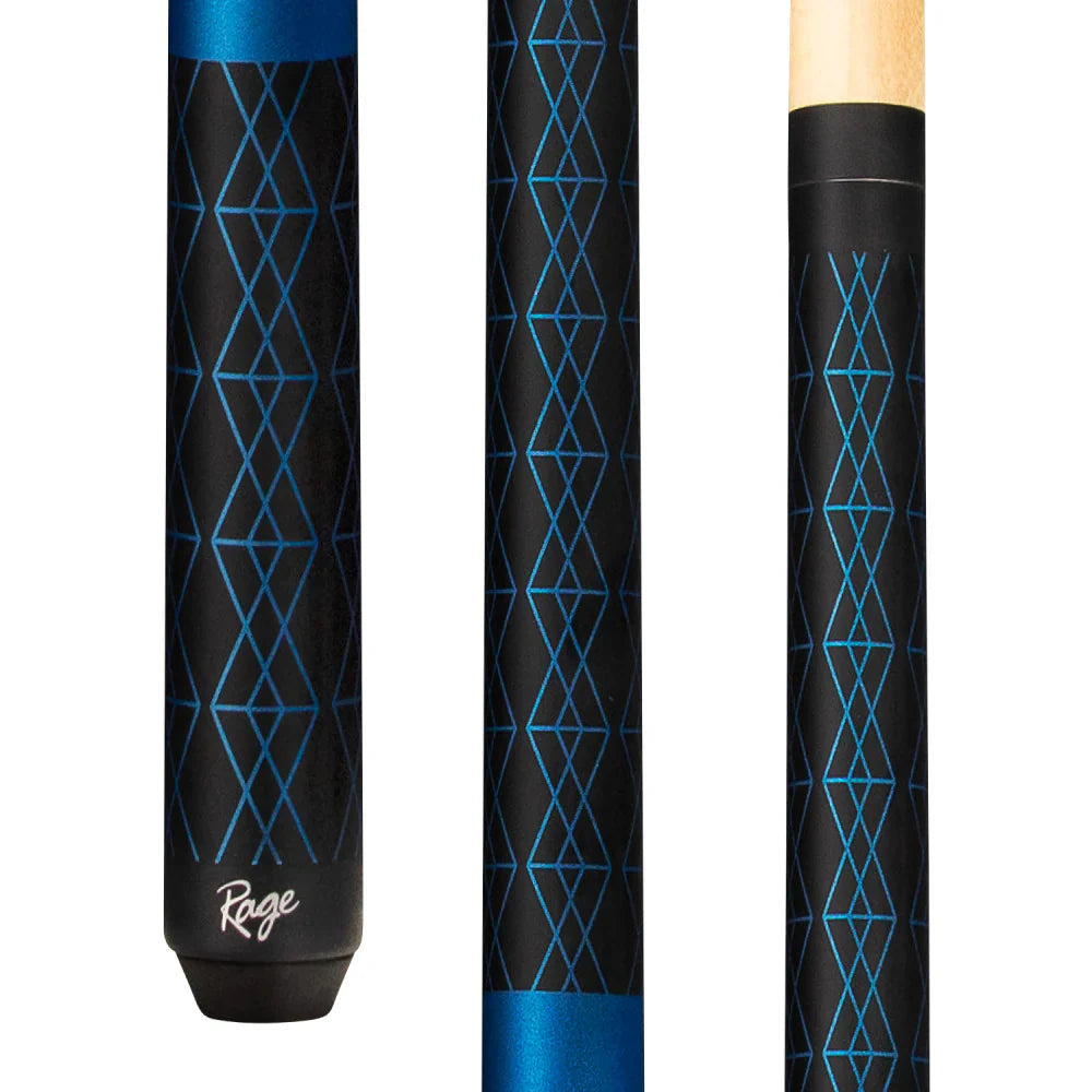 Rage Matte Blue Diamond Wrapless Cue