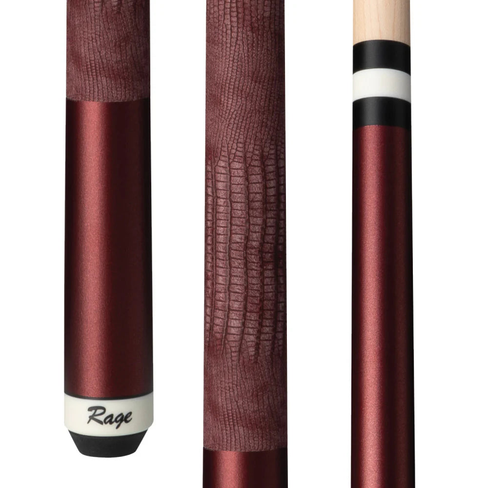 Rage Max Billiard Cue Kit - Lizard Embossed Leather Wrap