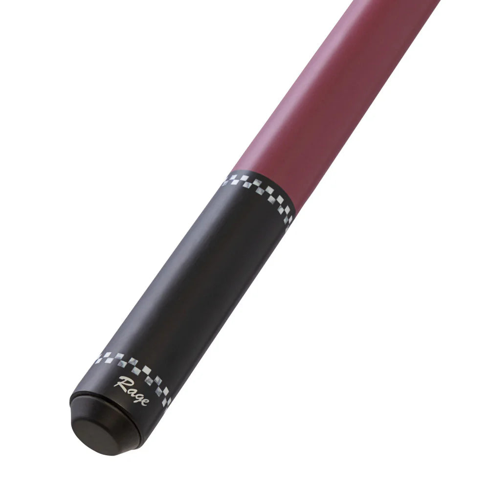 Rage Plum Red Checkers Wrapless Cue