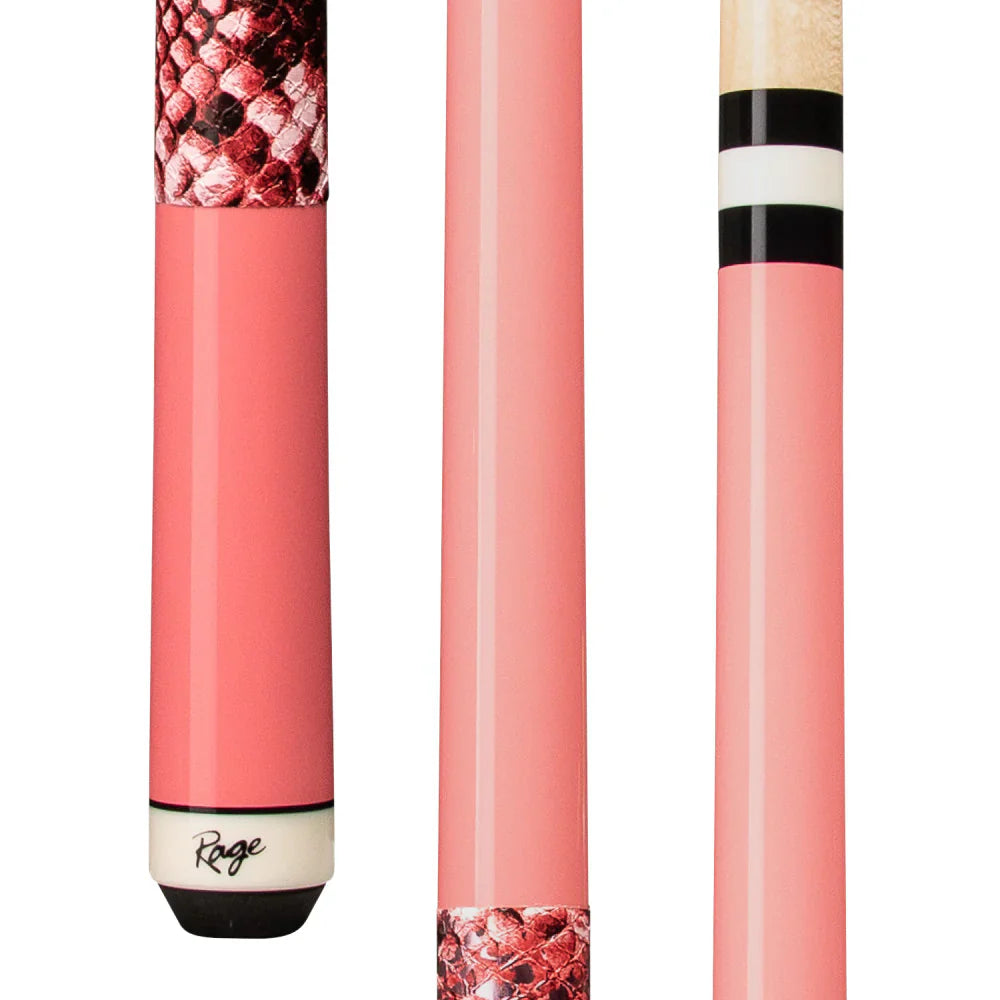 Rage Pretty In Pink Cue With Faux Snake Skin Wrap 