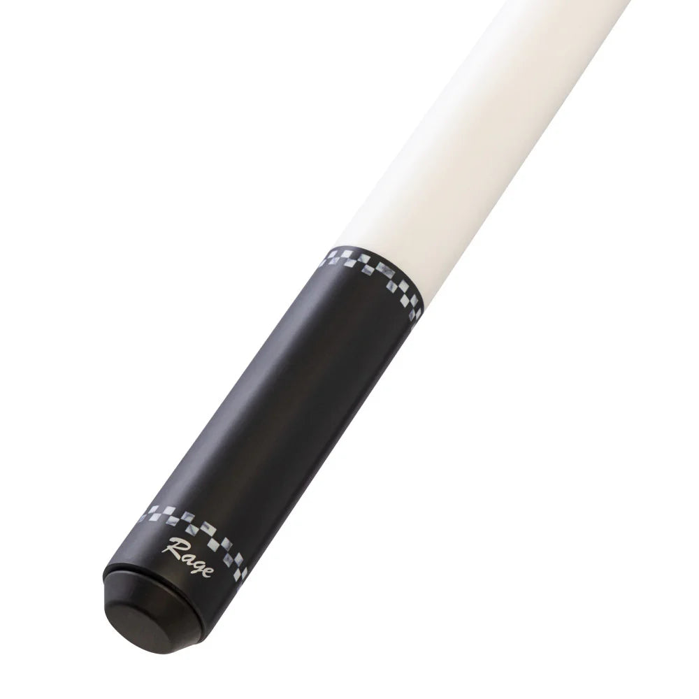 Rage White Checkers Wrapless Cue