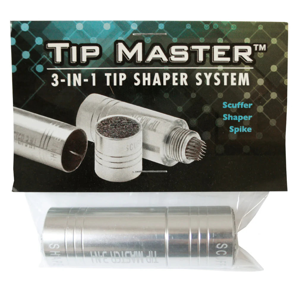 TipMaster 3-in-1 Aluminum Pool Cue Tip Tool