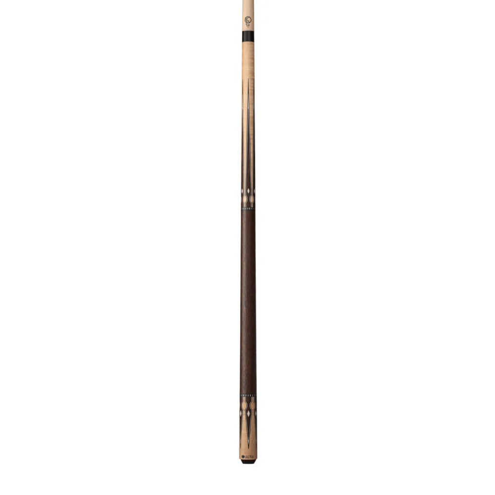 Lucasi Custom Matte Birdseye Maple & Black Palm/Imitation Bone Wrapless Cue