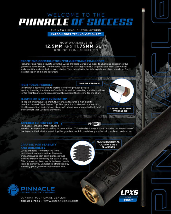 Lucasi Pinnacle Carbon Fiber Shaft - Uni-Loc