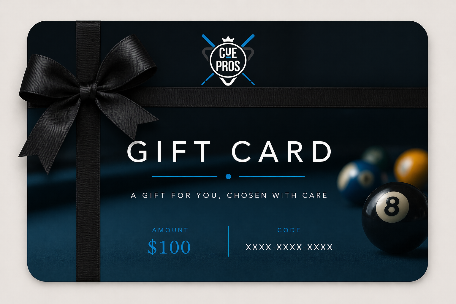 Cue-Pros Gift Cards | Get 15% off of your Father's Day purchase