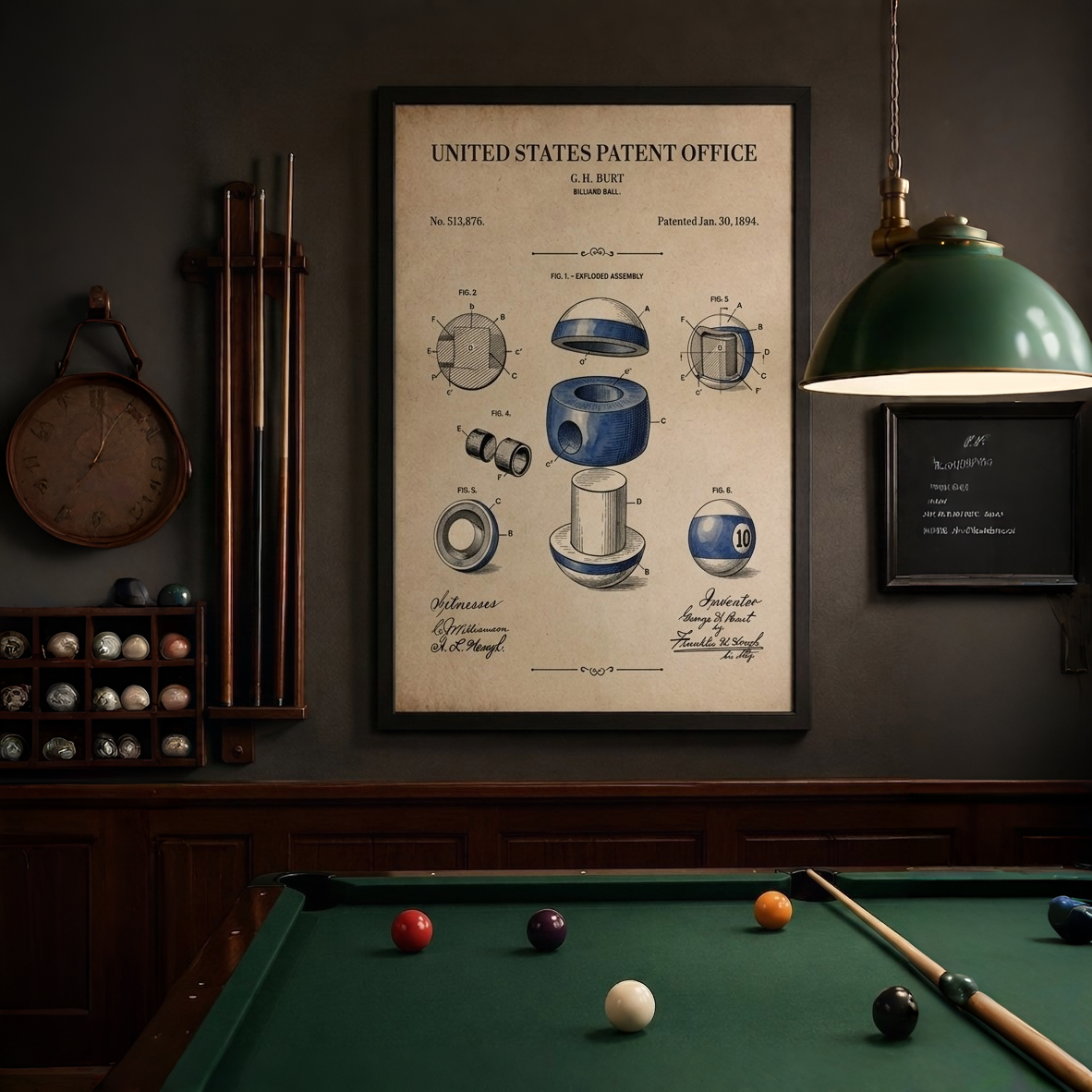 Framed poster